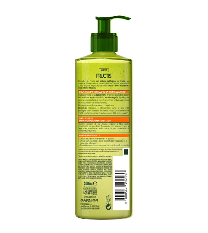 chef bijvoorbeeld Kilometers Buy Garnier - Fructis Smoothing Cream Smooth and Shine 10 in 1 - Rebel Hair  - Difficult to Smoothen | Maquibeauty