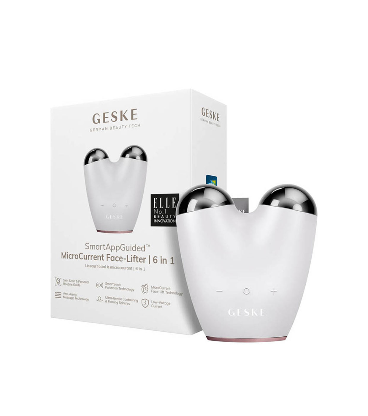 GESKE - Massager Microcurrent Face-Lifter 6 In 1 - White