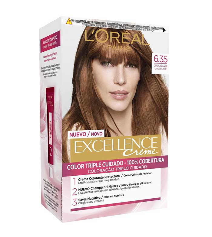 Buy Loreal Paris - Excellence Creme Triple Protection coloring - 6.35