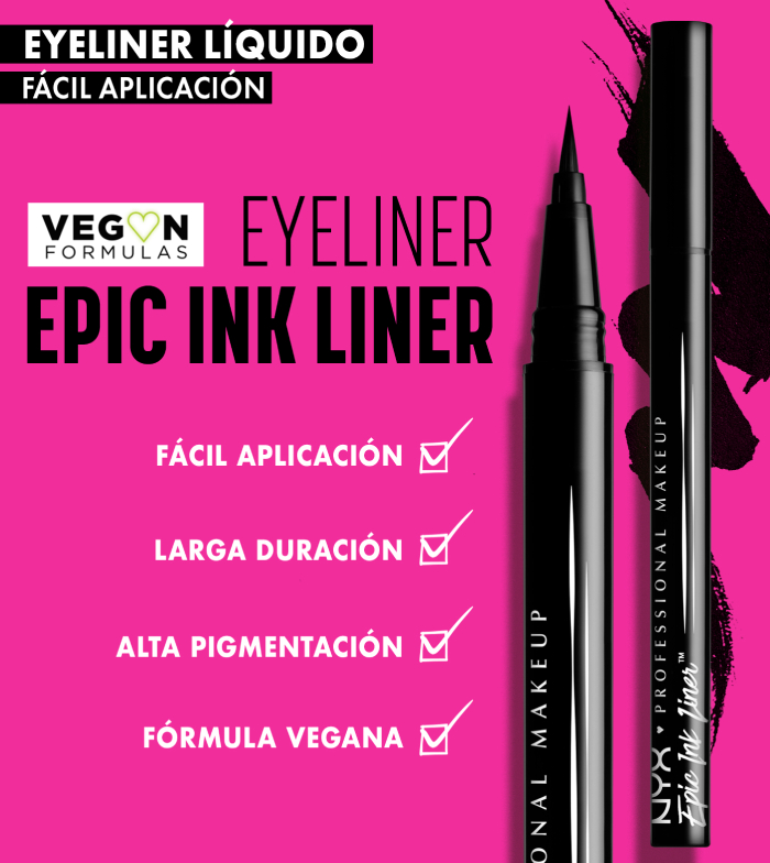 Waterproof Liner Black Ink Maquillalia Nyx - Professional | Eyeliner EIL01: Buy Makeup - Epic