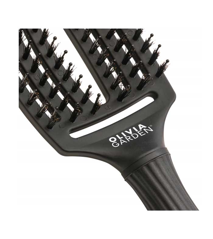 Buy Olivia Garden - Maquillalia Medium Medium Black Full Hairbrush - Combo Fingerbrush 