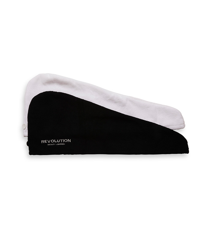 Buy Revolution Haircare - Microfiber Hair Towel Pack - Black and White