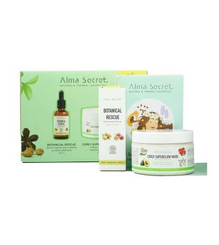 Alma Secret - Gift set hair serum Botanical Rescue + mask Curly Superglow