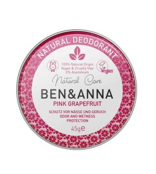 Ben & Anna - Deodorant in metal can - Pink grapefruit