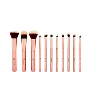BH Cosmetics - *Metal Rose* - Set of 11 brushes + bag