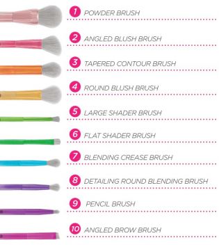 BH Cosmetics - Set of 10 face and eye brushes Take me back to Brazil