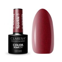 Claresa - Semi-permanent nail polish Soak off - 08: Sparkle