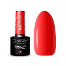 Claresa - Semi-permanent nail polish Soak off - 406: Red