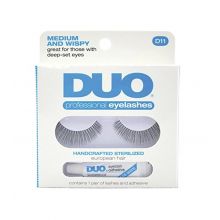 DUO - Pack of false eyelashes + eyelash glue Short and Spiked - D11