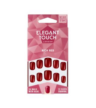 Elegant Touch - Colour Nails Artificial Nails - Rich Red