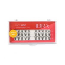 Ibra - Individual False Eyelashes Fast Line 0.10 C - Mix Sizes
