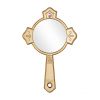 Jeffree Star Cosmetics - *Pink Religion* - Hand Mirror - Gold Chrome Cross