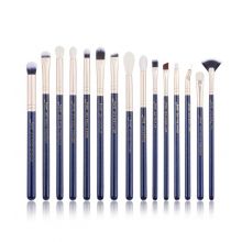 Jessup Beauty - 15 Piece Brush Set - T477: Prussian Blue / Golden Sands
