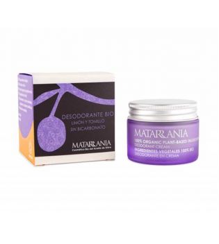 Matarrania - Deodorant cream without bicarbonate Bio 30ml - Lemon and thyme