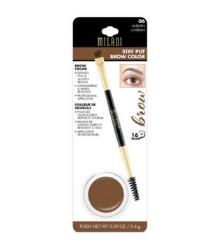 Milani - Stay Put Brow Color Color cream for eyebrows - 06: Auburn