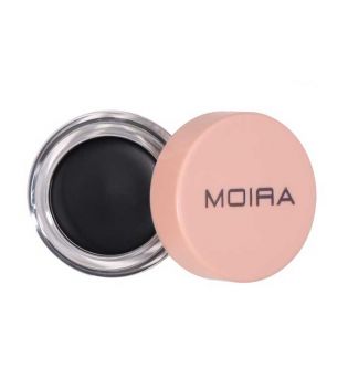 Moira - 2-in-1 Cream Eye Shadow & Primer - 08: Black