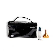 MQBeauty - Transparent cosmetic bag + 24 bottles of 15ml