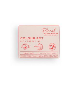 Planet Revolution - The Colour Pot Lip and cheek stain - Coral Pop