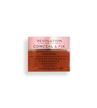 Revolution -  Ultimate Coverage Concealer Conceal & Fix - Deep Dark