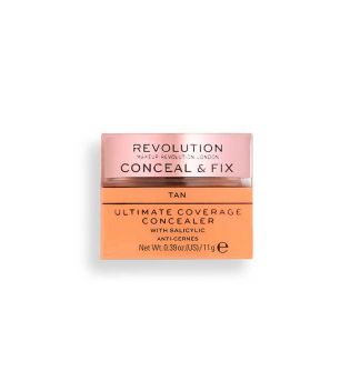 Revolution -  Ultimate Coverage Concealer Conceal & Fix - Tan