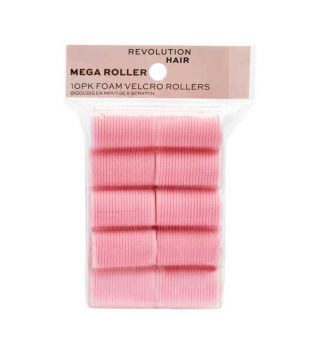Revolution Haircare - Set of 10 Velcro rollers Mega Pink Rollers
