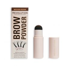 Revolution - Brow Powder Eyebrow Kit - Medium Brown
