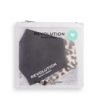 Revolution - Pack of 2 reusable cloth masks - Black