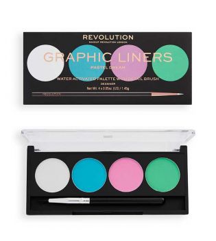 Revolution - Liner Palette Water Activated Graphic Liners - Pastel Dream