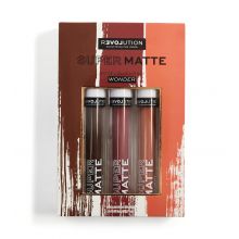 Revolution Relove - Set of 3 liquid lipsticks Super Matte - Wonder