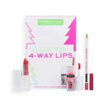 Revolution Relove - Gift Set How To: 4-Way Lips