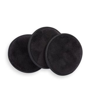 Revolution Skincare - Set of three black reusable makeup remover discs