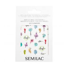 Semilac - Water-based nail stickers - 15: Flowers