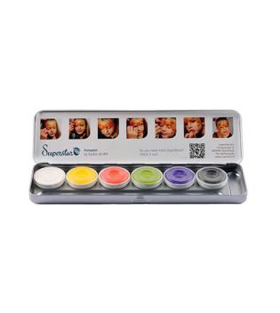 Superstar - Palette of 6 basic aqua colors for face and body Halloween