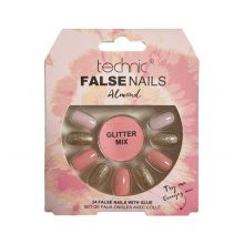 Technic Cosmetics - False Nails False Nails Almond - Glitter Mix