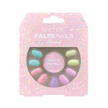 Technic Cosmetics - False Nails Almond Artificial Nails - Pretty Pastels