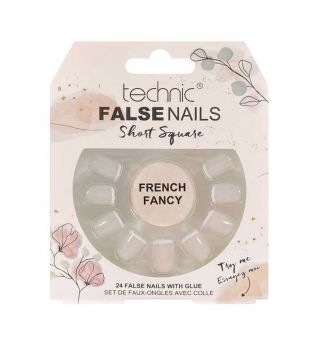 Technic Cosmetics - False Nails False Nails Short Square - French Fancy