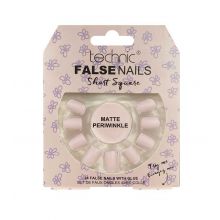 Technic Cosmetics - False Nails False Nails Short Square - Matte Periwinkle
