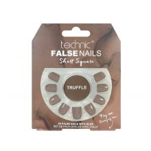 Technic Cosmetics - False Nails False Nails Short Square - Truffle