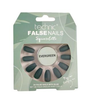Technic Cosmetics - False Nails False Nails Squareletto - Evergreen