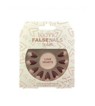 Technic Cosmetics - False Nails False Nails Stiletto - Love Hearts