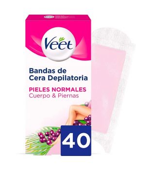 Veet - Easy-Gel Depilatory Wax Strips Body and Legs - Normal Skin