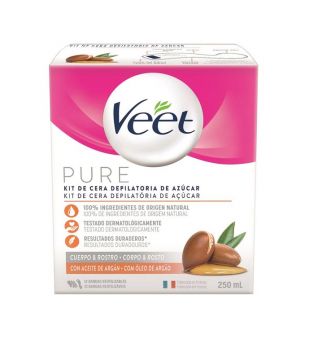 Veet Body & Face Sugar Hair Removal Wax Kit Pure