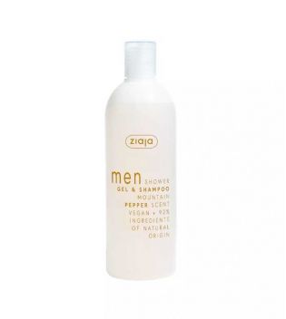 Ziaja - 2-in-1 shower gel and shampoo for men 400 ml - Mountain pepper